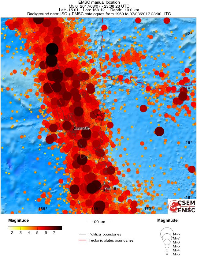 regional magnitude historical seismicity