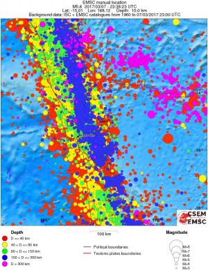 regional historical seismicity