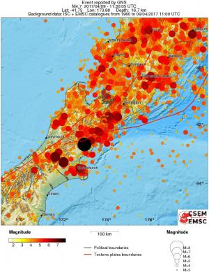 regional magnitude historical seismicity
