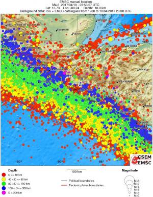 regional historical seismicity