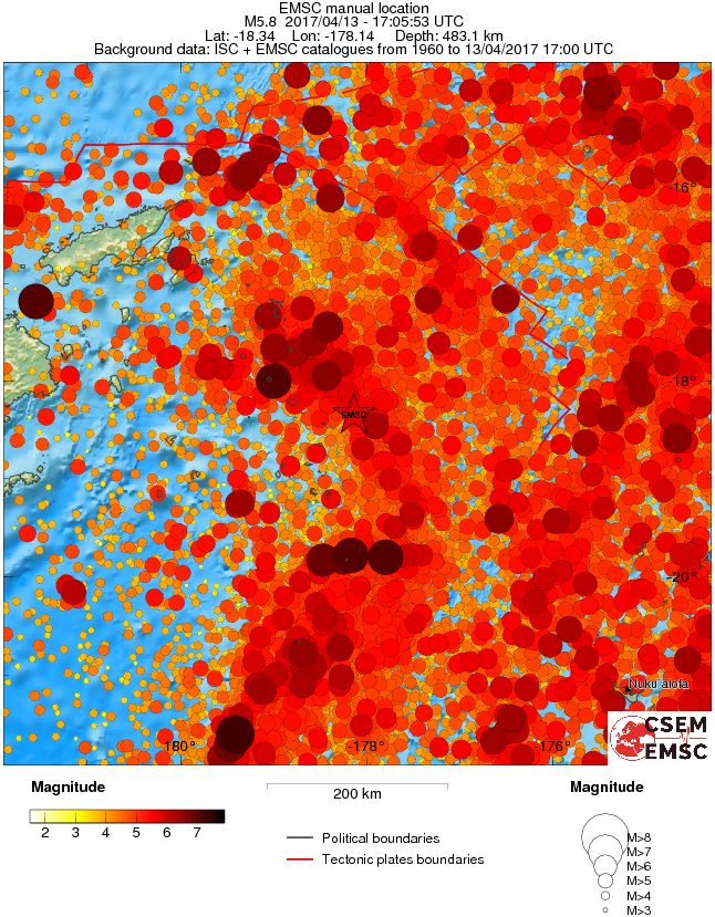 regional magnitude historical seismicity