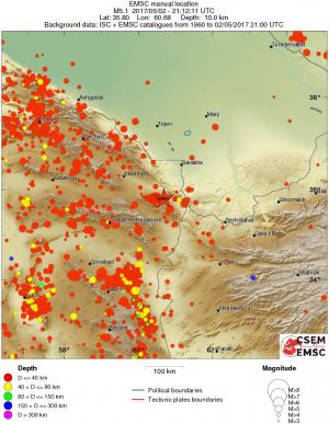regional historical seismicity