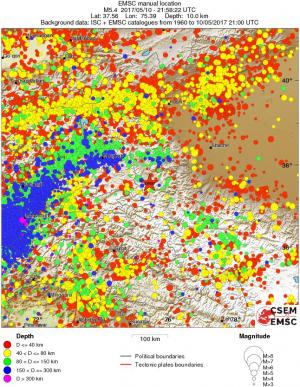 regional historical seismicity