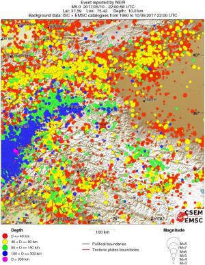regional historical seismicity