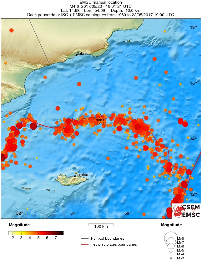 regional magnitude historical seismicity