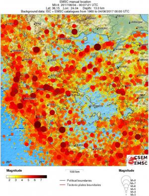 regional magnitude historical seismicity