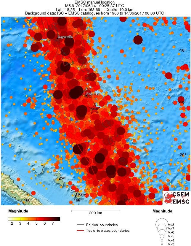 regional magnitude historical seismicity