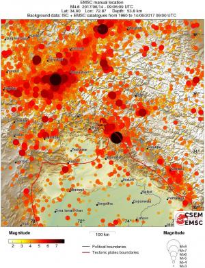 regional magnitude historical seismicity