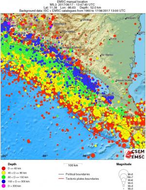 regional historical seismicity