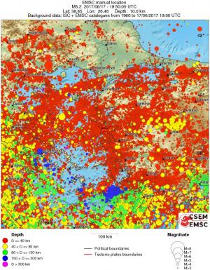 regional historical seismicity