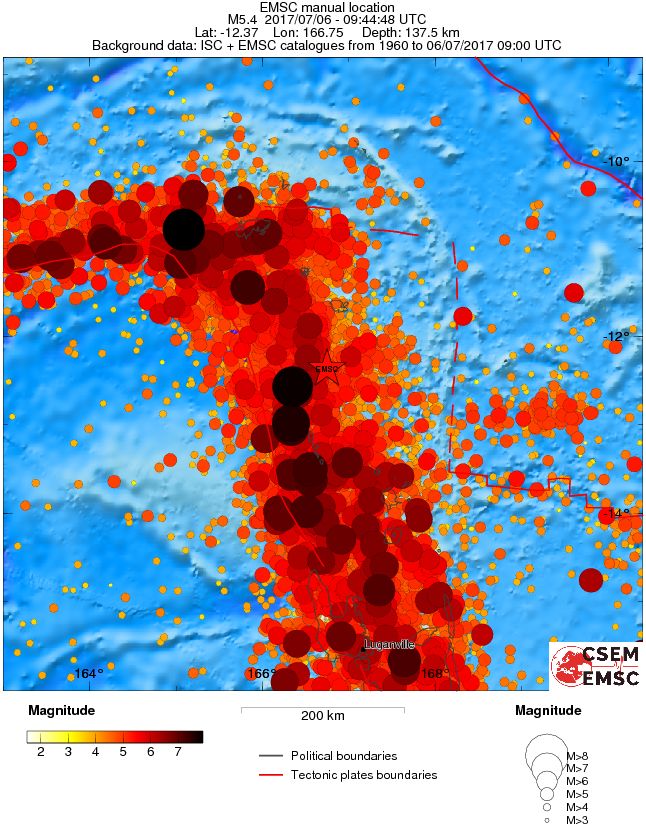 regional magnitude historical seismicity