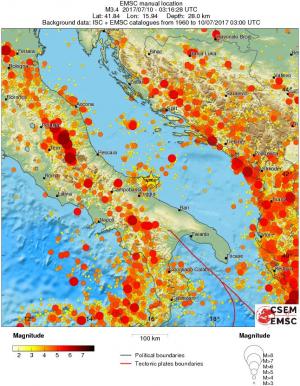 regional magnitude historical seismicity