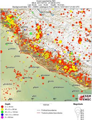 regional historical seismicity