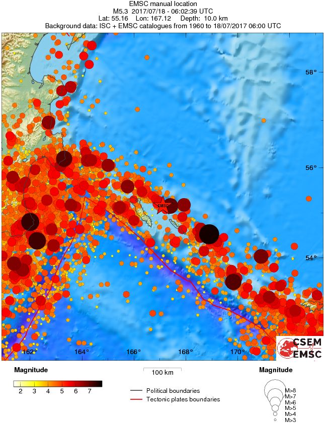 regional magnitude historical seismicity