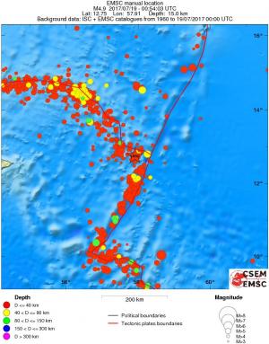 regional historical seismicity
