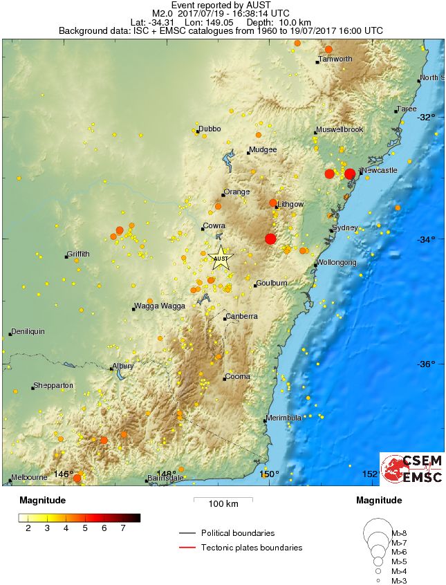 regional magnitude historical seismicity