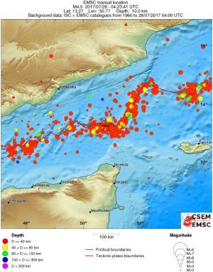 regional historical seismicity