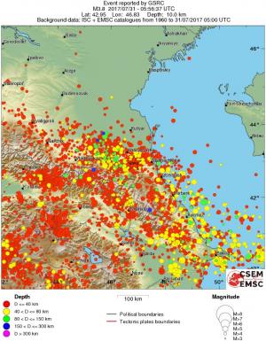 regional historical seismicity