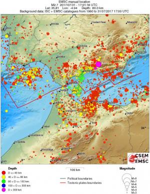 regional historical seismicity