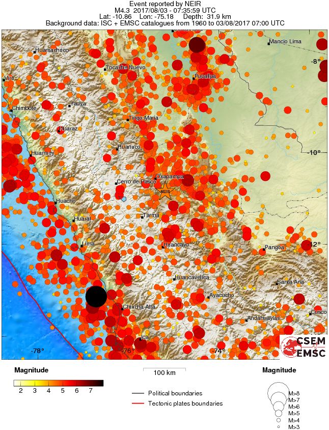 regional magnitude historical seismicity