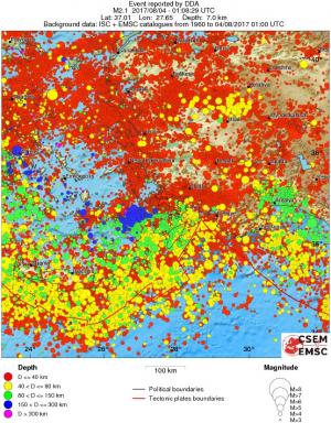 regional historical seismicity