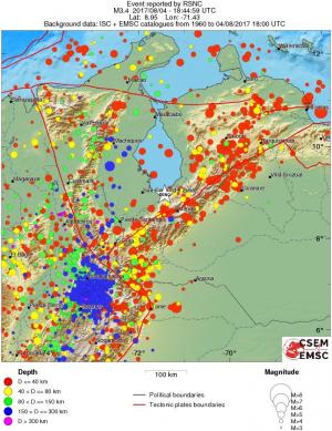 regional historical seismicity