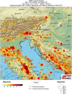 regional magnitude historical seismicity