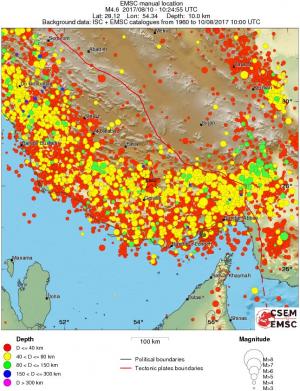 regional historical seismicity