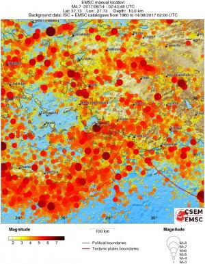 regional magnitude historical seismicity