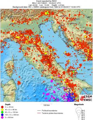 regional historical seismicity