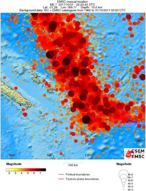 regional magnitude historical seismicity