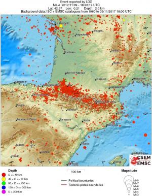 regional historical seismicity