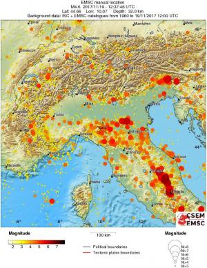 regional magnitude historical seismicity