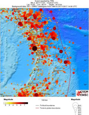 regional magnitude historical seismicity
