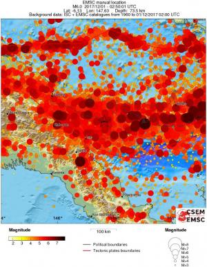 regional magnitude historical seismicity