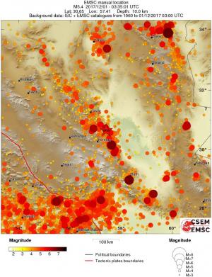 regional magnitude historical seismicity