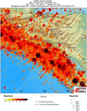 regional magnitude historical seismicity