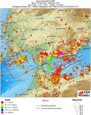 regional historical seismicity