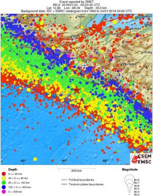 regional historical seismicity