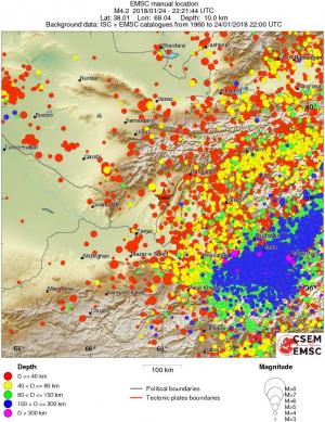 regional historical seismicity