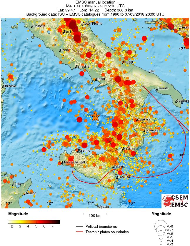 regional magnitude historical seismicity