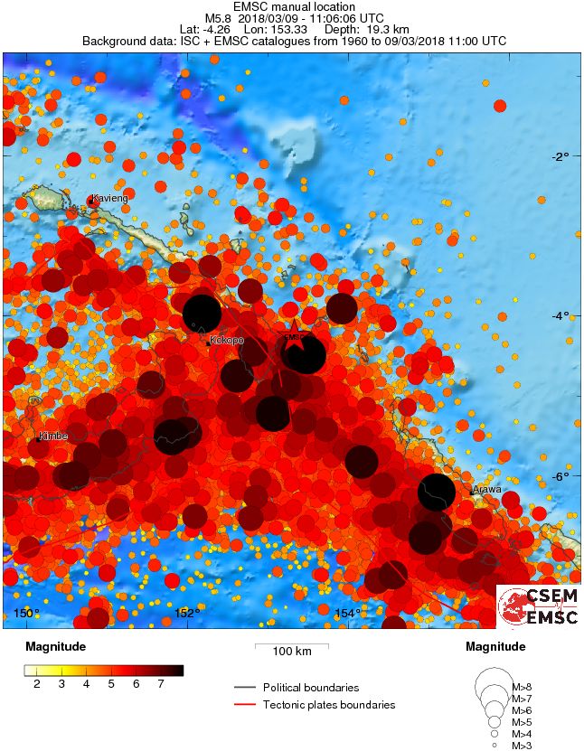 regional magnitude historical seismicity