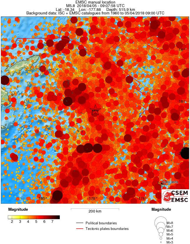regional magnitude historical seismicity