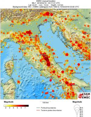 regional magnitude historical seismicity