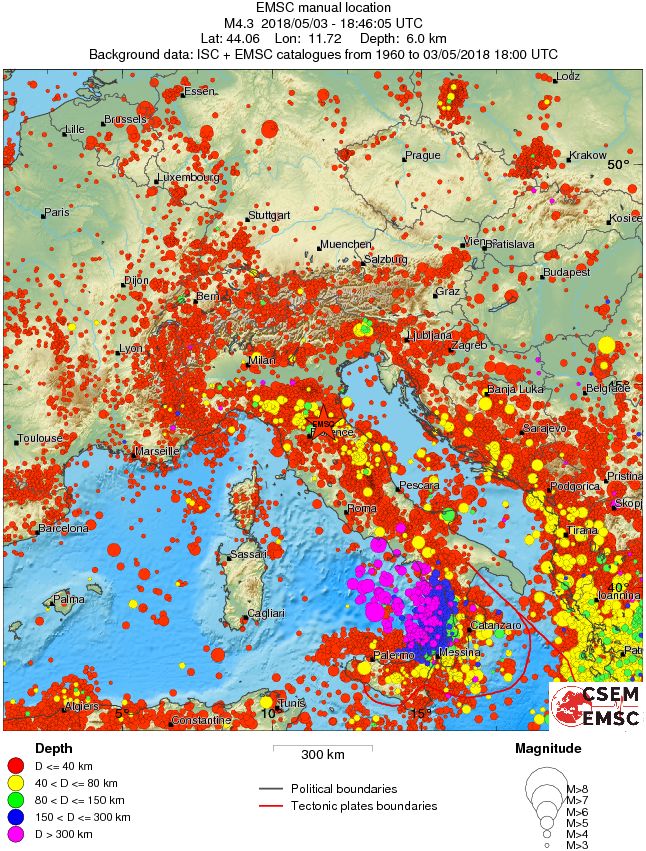 wide historical seismicity