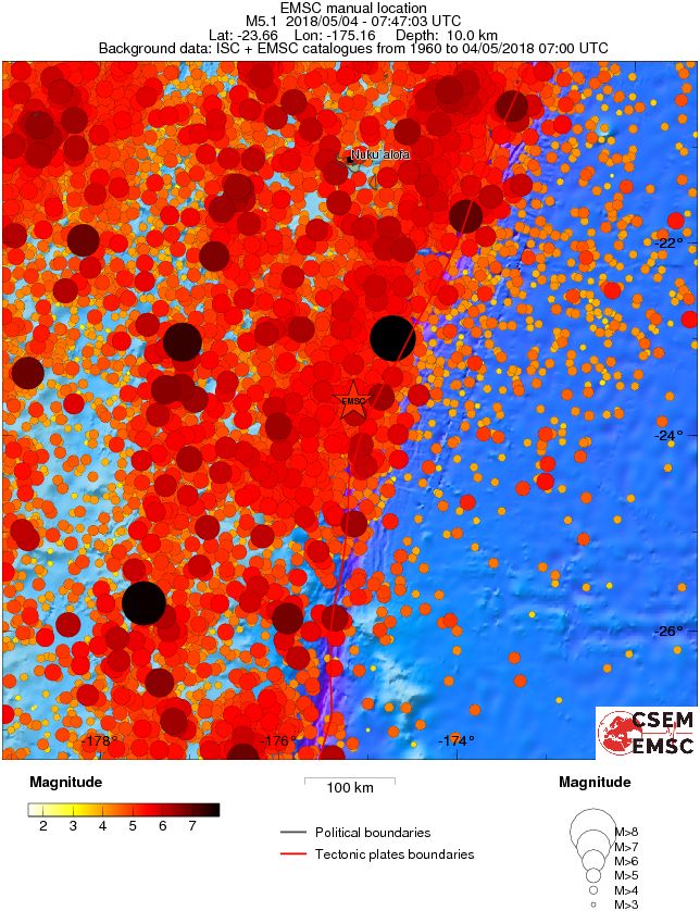 regional magnitude historical seismicity