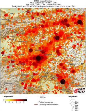 regional magnitude historical seismicity