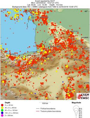 regional historical seismicity