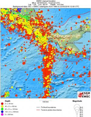 regional historical seismicity