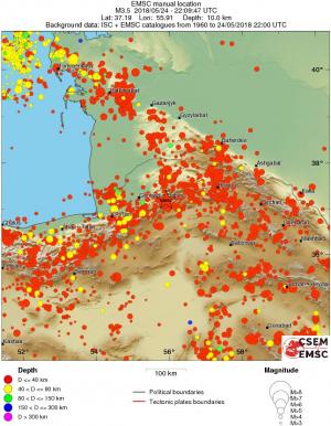 regional historical seismicity